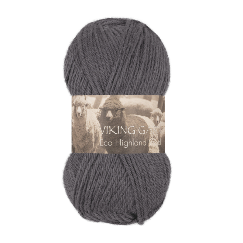 Viking Eco Highland Wool 214 Stålgrå, Uldgarn, fra Viking