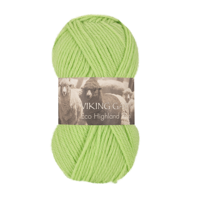 Viking Eco Highland Wool 231 Lys grøn, Uldgarn, fra Viking