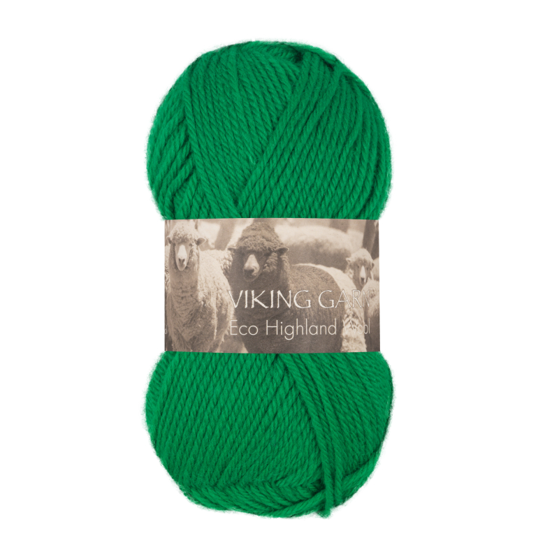 Viking Eco Highland Wool 230 Grøn, Uldgarn, fra Viking