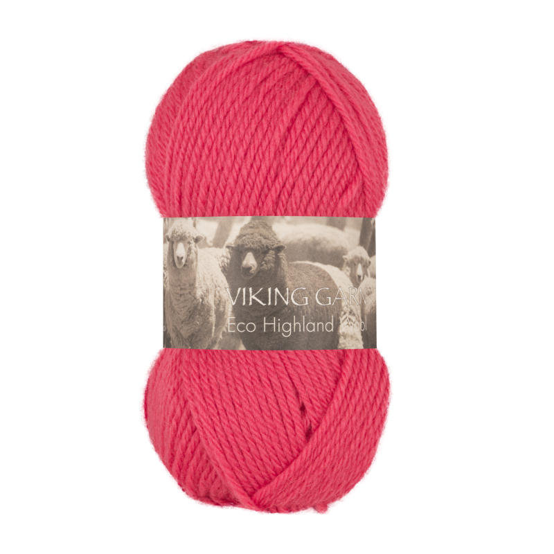 Viking Eco Highland Wool 265 Rosa, Uldgarn, fra Viking