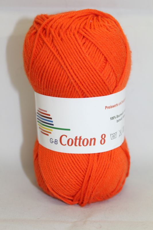 G-B Cotton 8/4 - 1710 Orange, Bomuldsgarn, fra G-B Garn