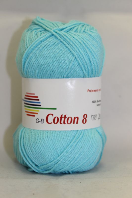 G-B Cotton 8/4 - 1460 Isblå, Bomuldsgarn, fra G-B Garn