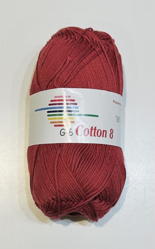 G-B Cotton 8/4 - 1092 Mørkerød, Bomuldsgarn, fra G-B Garn