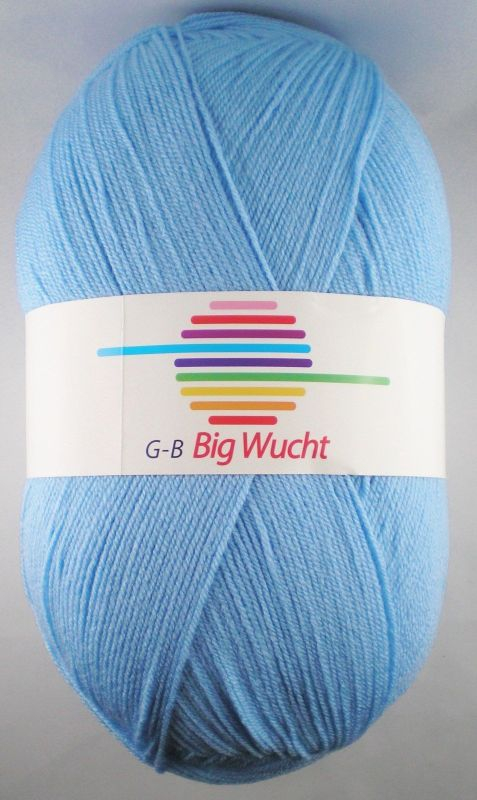 G-B Big Wucht - 1435 Mellemblå, Akrylgarn, fra G-B Garn