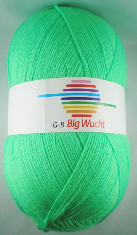 G-B Big Wucht - 1449 Neongrøn, Akrylgarn, fra G-B Garn