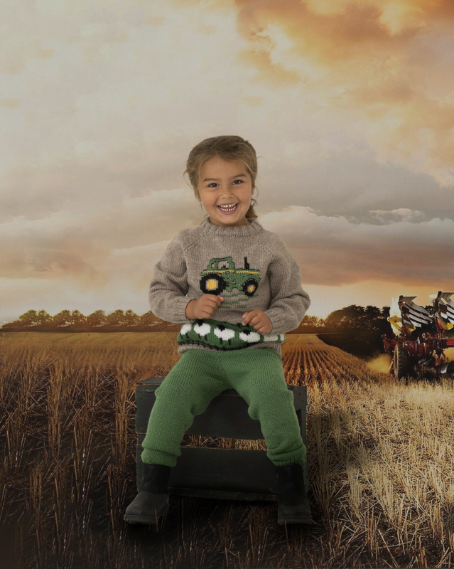 "Gøy på landet" Genser og bukser - Viking Design 2131-1 Kit - 2-12 År - Viking Alpaca Storm, fra Viking