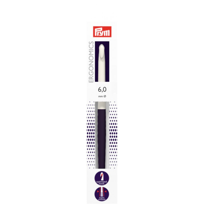 Prym ergonomics hæklenål 6 mm, fra Prym