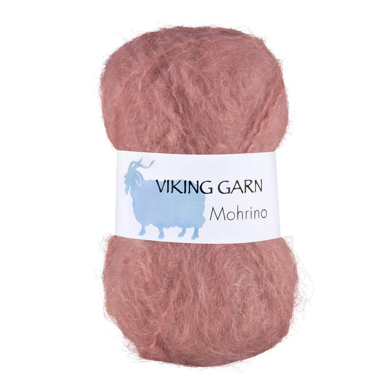 Viking Mohrino - 584 Gammelrosa, Mohairgarn, fra Viking