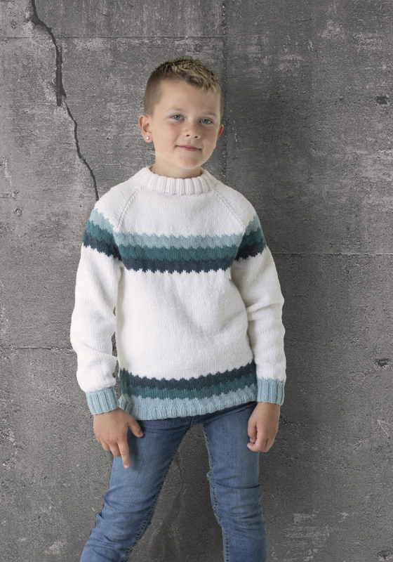 "Akva" Genser - Viking Design 2131-4 Kit - 1-12 År - Viking Alpaca Storm, fra Viking