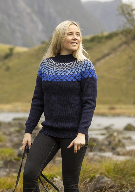"Brisling" Genser - Viking Design 2336-13 Kit - XS-XXL - Viking Eco Highland Wool, fra Viking