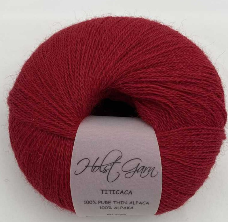 Holst Garn Titicaca - 31 Carmine, 100% Tynd Alpaca, fra Holst Garn