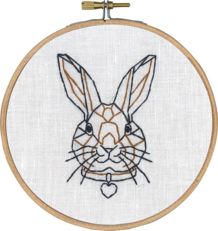 Broderi Kit - Kanin i streg