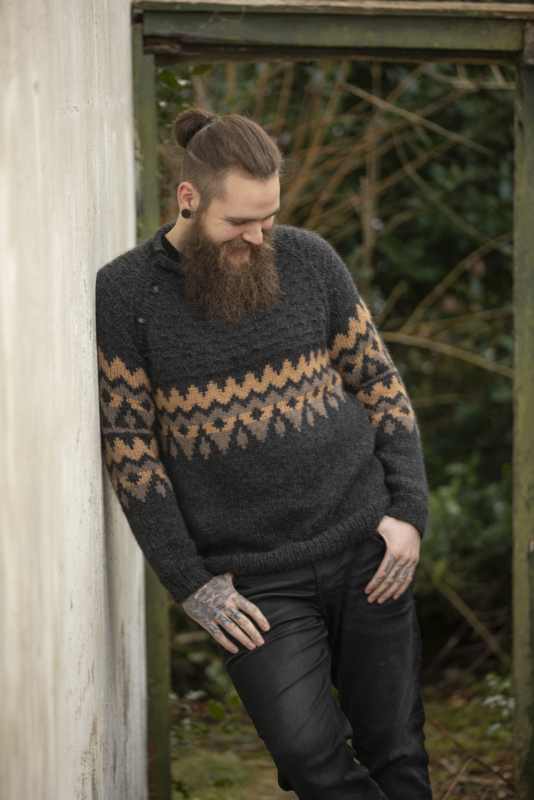 "Give" Genser - Viking Design 2107-3 Kit - XS-XXXL - Viking Alpaca Bris, fra Viking