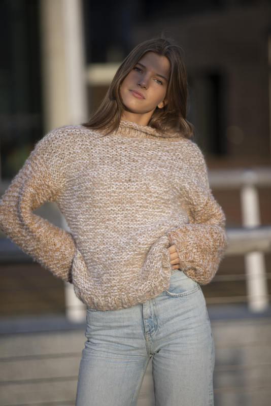 "Groove" Genser - Viking Design 2029-11 Kit - XS-XXL - Viking Alpaca Bris og Mohrino, fra Viking