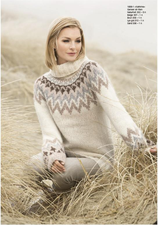 "Kathrine" Genser - Viking Design 1806-1 Kit - XS-XXL - Viking Alpaca Bris, fra Viking