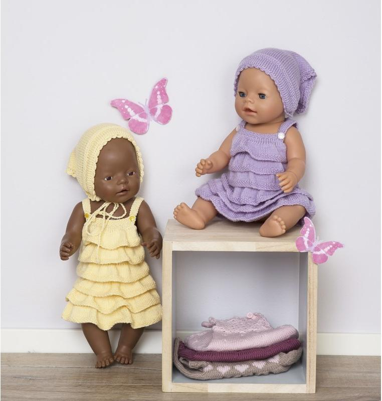 "Mona" Kjole og kyse - Viking Design 1610-3b - Babyborn 42cm - Viking Bambino, fra Viking