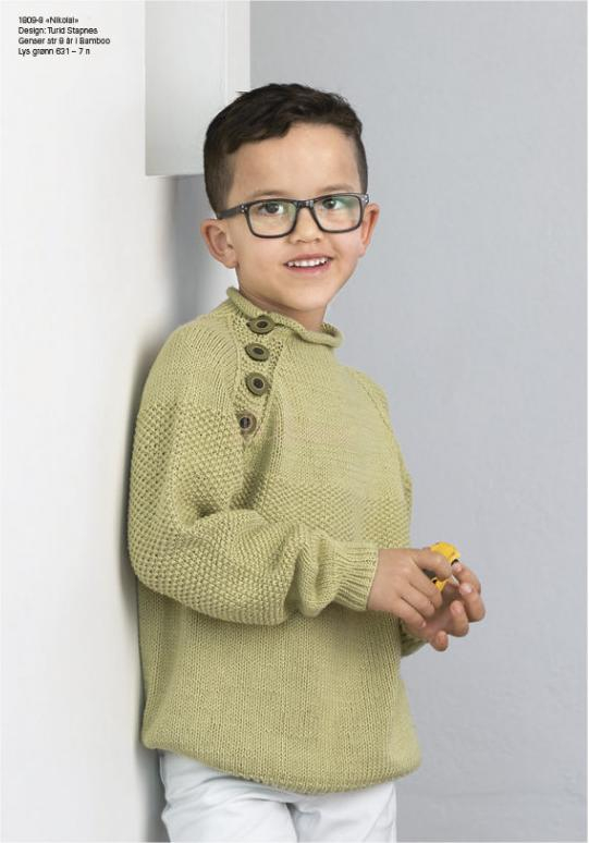 "Nikolai" Genser - Viking Design 1809-8 Kit - 2-12 År - Viking Bamboo, fra Viking