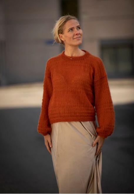 "Sigrid" Genser - Viking Design 1924-5B Kit - XS-XXL - Viking Kid-Silk, fra Viking