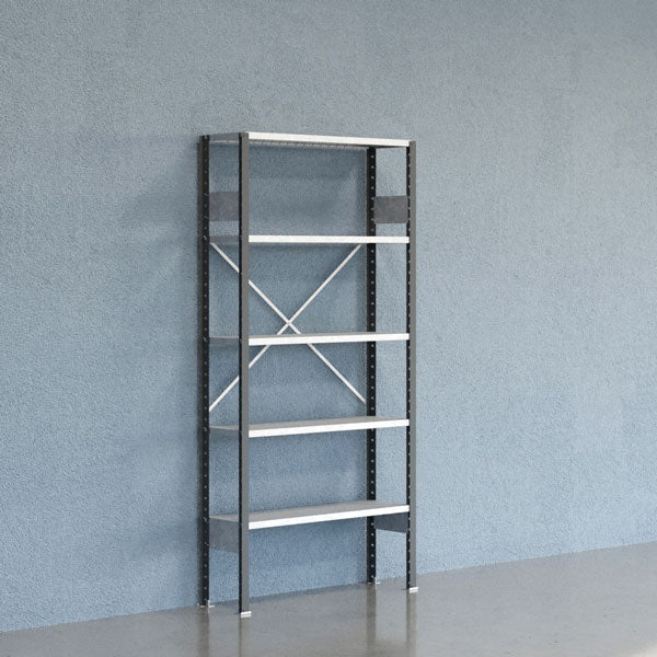 Lagerreol V06 Startsektion 2100x300 mm Åben / Galv