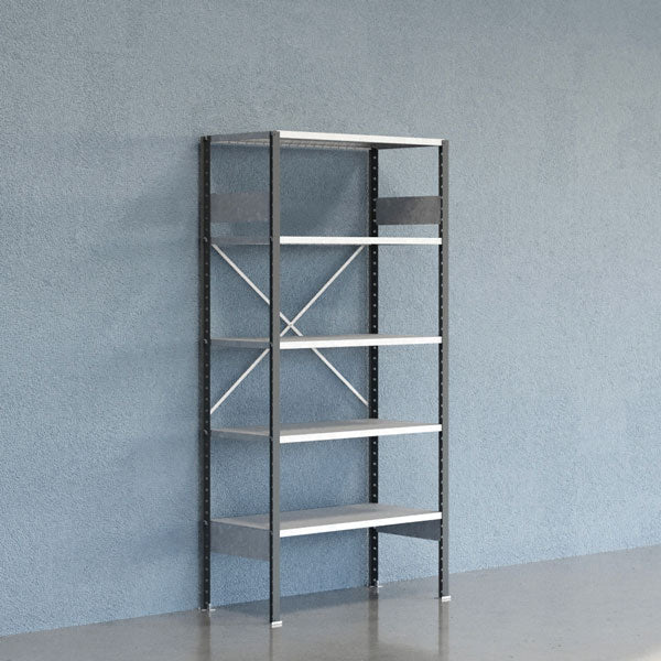 Lagerreol V06 Startsektion 2100x500 mm Åben / Galv