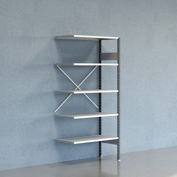 Lagerreol V06 Følgesektion 2100x500 mm Åben / Galv