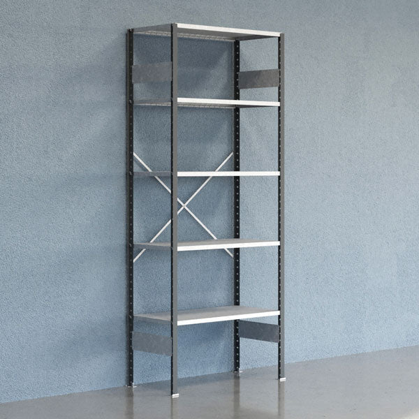 Lagerreol V06 Startsektion 2500x500 mm Åben / Galv