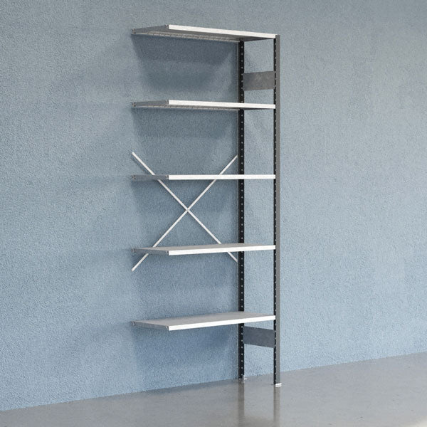 Lagerreol V06 Følgesektion 2500x400 mm Åben / Galv