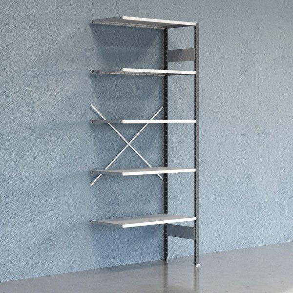 Lagerreol V06 Følgesektion 2500x500 mm Åben / Galv