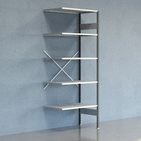 Lagerreol V06 Følgesektion 2500x600 mm Åben / Galv