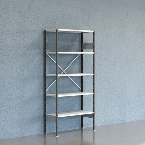 Lagerreol V06 Startsektion 2100x400 mm Åben / 7035