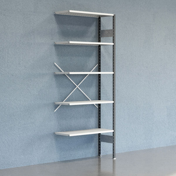 Lagerreol V06 Følgesektion 2500x400 mm Åben / 7035