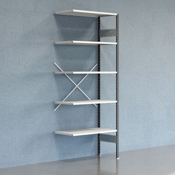 Lagerreol V06 Følgesektion 2500x500 mm Åben / 7035