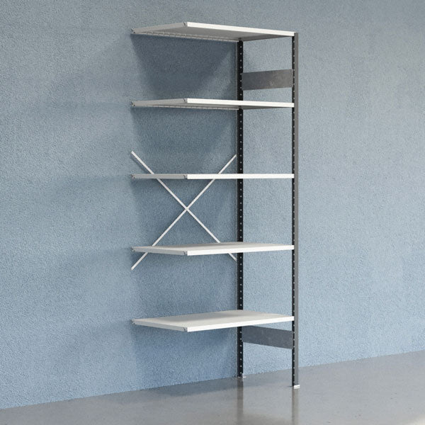 Lagerreol V06 Følgesektion 2500x600 mm Åben / 7035