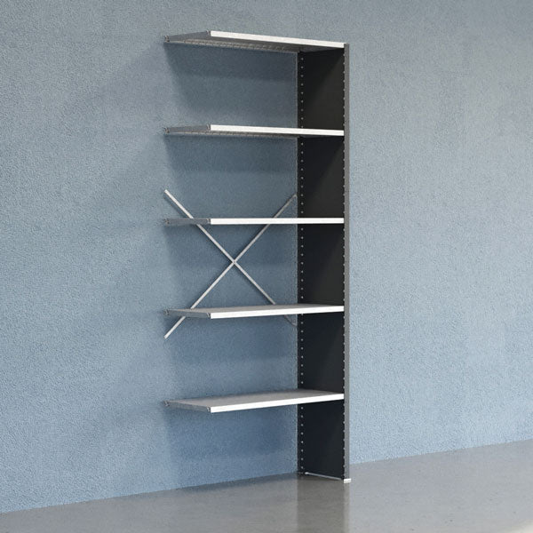 Lagerreol V06 Følgesektion 2500x400 mm Lukket / Galv