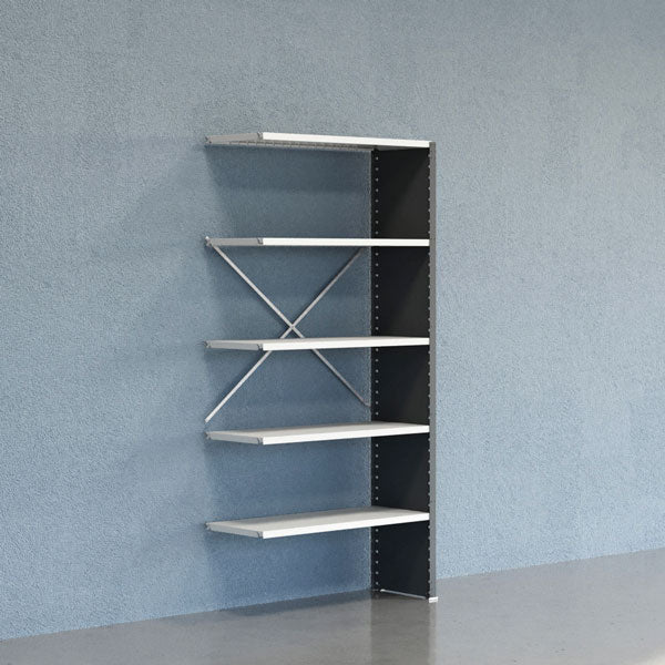 Lagerreol V06 Følgesektion 2100x400 mm Lukket / 7035
