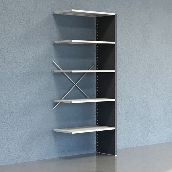 Lagerreol V06 Følgesektion 2500x500 mm Lukket / 7035