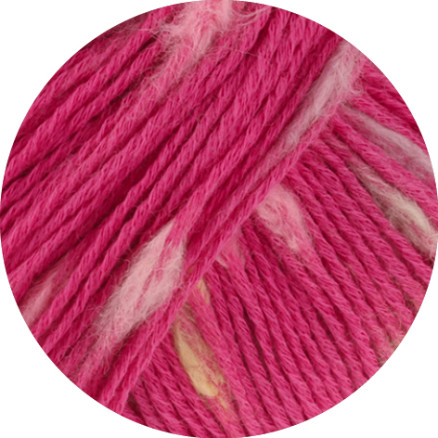 Lana Grossa Popcorn Garn 3 Pink/Rosa/Grøn/Gul
