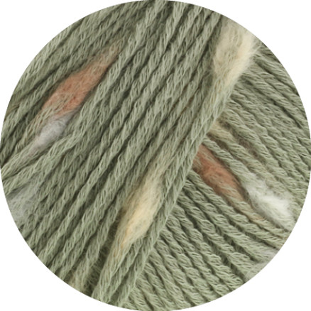 Lana Grossa Popcorn Garn 13 Resedagrøn/Beige/Camel/Nougat