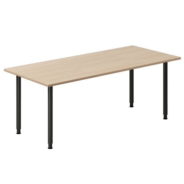 Skrivebord DNA, Eg 1800x800mm I-ben/Sort