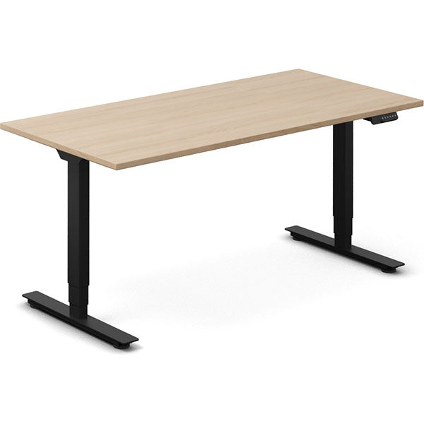 Hæve-sænkebord DNA, Eg 1600x800mm 2-ben/Sort