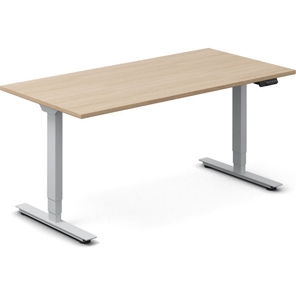 Hæve-sænkebord DNA, Eg 1600x800mm 2-ben/Alugrå