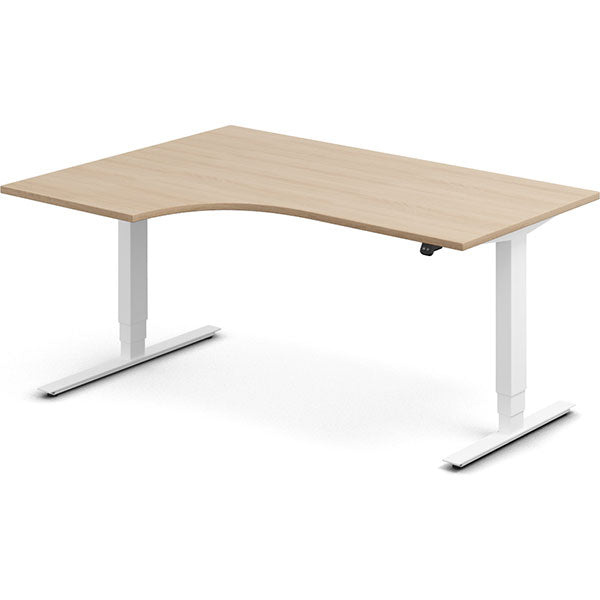Hæve-sænkebord DNA, Eg 1600x1200mm Venstre 2-ben/Hvid