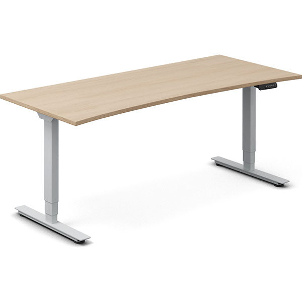 Hæve-sænkebord DNA, Eg 1800x800mm Bue 2-ben/Alugå
