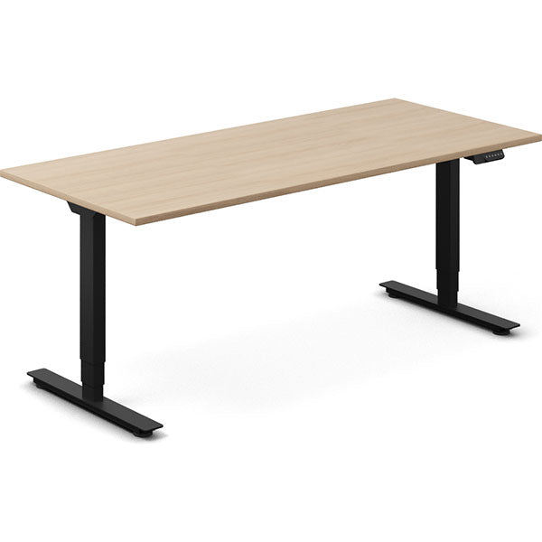 Hæve-sænkebord DNA, Eg 1800x800mm 2-ben/Sort