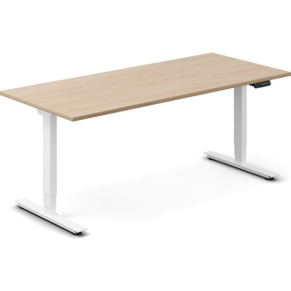 Hæve-sænkebord DNA, Eg 1800x800mm 2-ben/Hvid