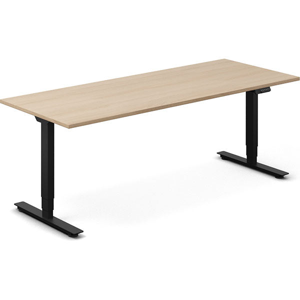 Hæve-sænkebord DNA, Eg 2000x800mm 2-ben/Sort