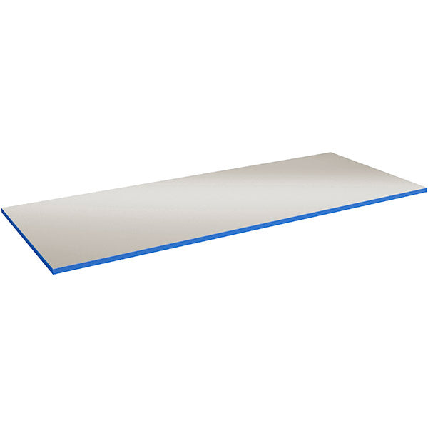 Bordplade 24 mm 2000 x 800 mm Grå vinyl Blå ABS kant