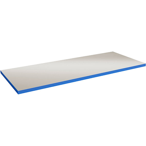 Bordplade 40 mm 2000 x 620 mm Grå vinyl Blå ABS kant