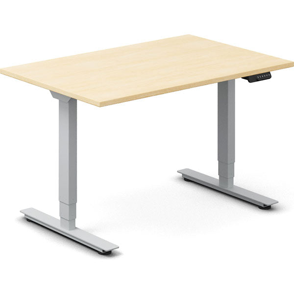 Hæve-sænkebord DNA, Birk 1200x800 mm 2-ben/Alugrå