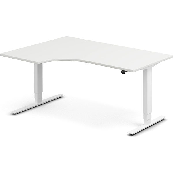 Hæve-sænkebord DNA, Hvid 1600x1200mm Venstre 2-ben/Hvid
